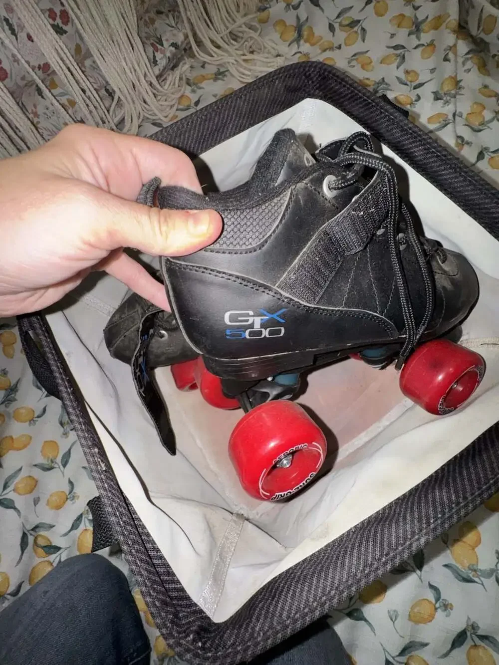Pacer GTX 500 Quad Speed Roller Skates Mens 6 Womens 7 Sure-Grip Red Wheels